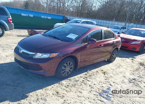 2012 Honda Civic Lx from USA, damaged, VIN 19XFB2F57CE105083